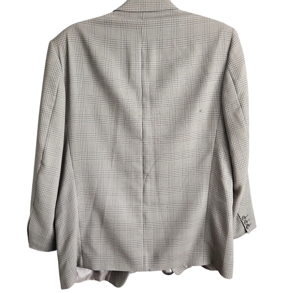 Vintage Yves Saint Laurent Wool Men's Blazer Jacket Brown/Blue Size 47R - Picture 3 of 13